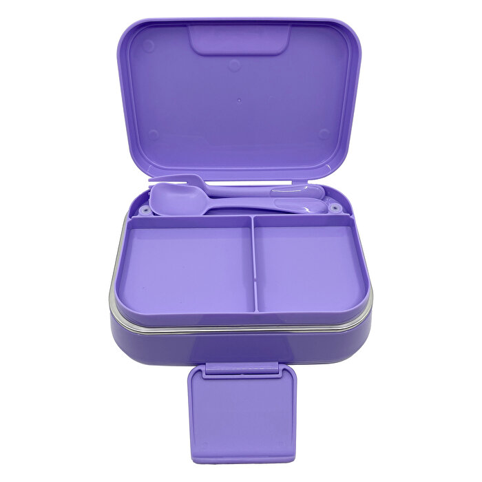 Kuromi Çelik 2 Bölmeli Mor Beslenme Kutusu