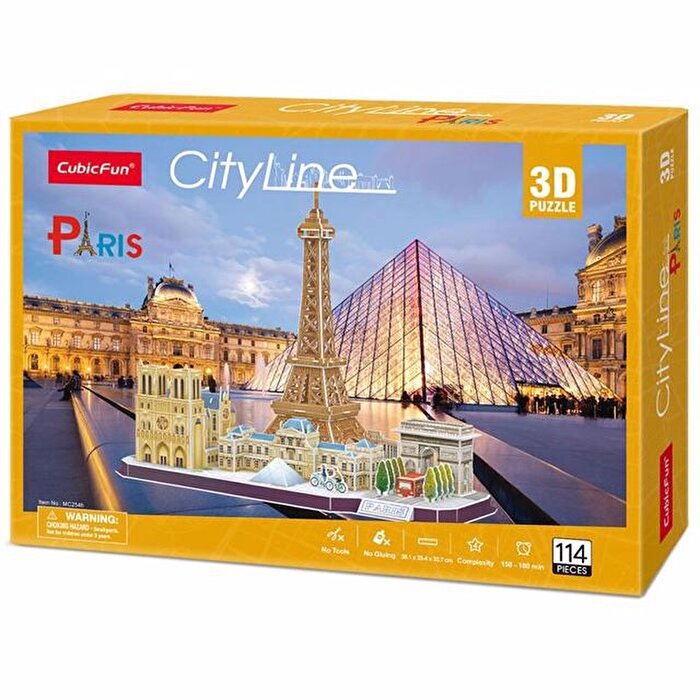 Cubic Fun City Line Paris 3D Puzzle 114 Parça