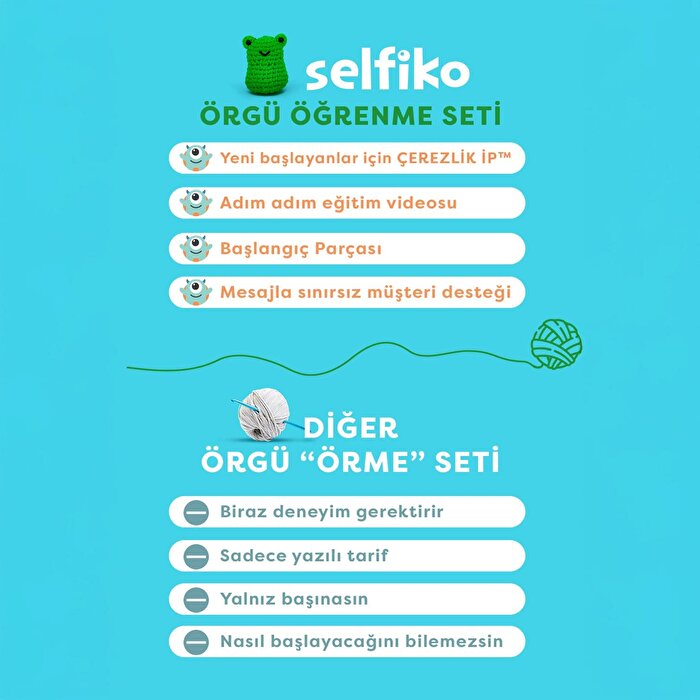 Kurbik Örgü Öğrenme Seti