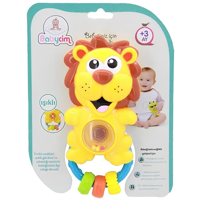 Babycim Neşeli Sesli Pilli Aslan Çıngırak