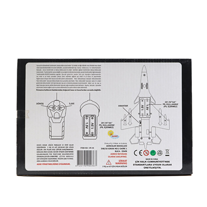 Uzaktan Kumandalı 2 Fonksiyonlu Savaş Uçağı
