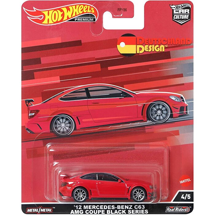 Hot Wheels Car Culture Arabalar '12 Mercedes Benz C63 AMG Coupe Black Serıes HCJ79