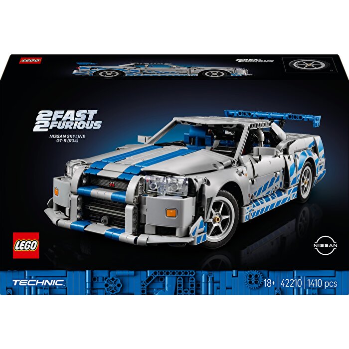 LEGO Technic Daha Hızlı Daha Öfkeli Nissan Skyline GT-R (R34) Araba 42210