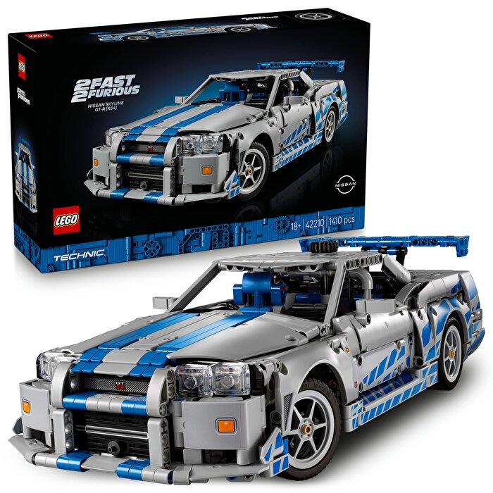 LEGO Technic Daha Hızlı Daha Öfkeli Nissan Skyline GT-R (R34) Araba 42210