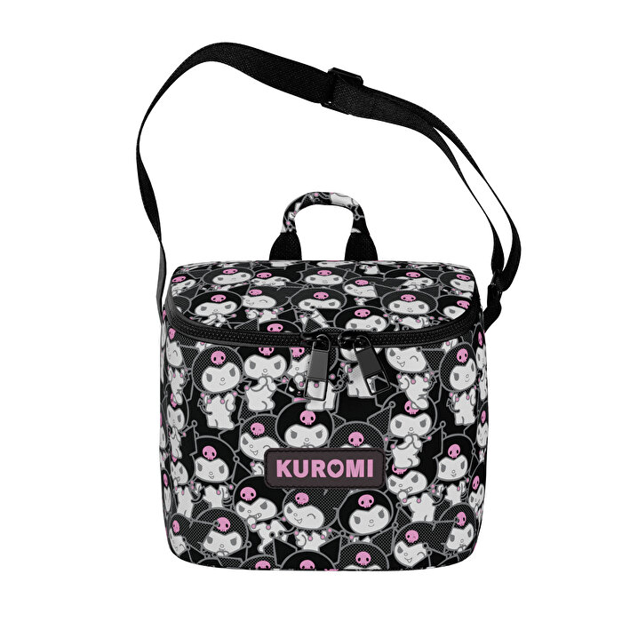 Kuromi Desenli Termal Beslenme Çantası Siyah