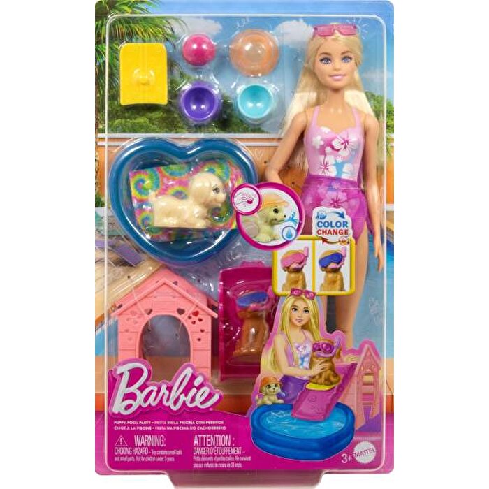 Barbie Köpekçikle Havuz Partisi Oyun Seti JBF35