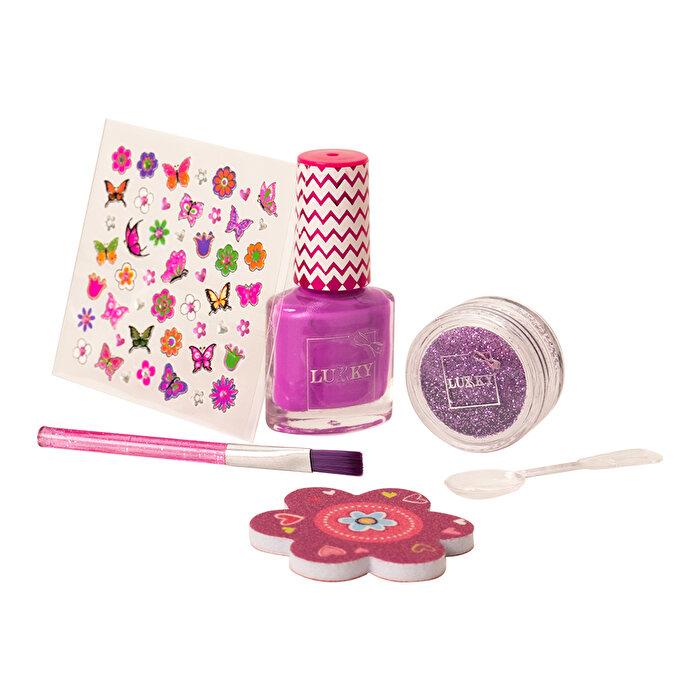Lukky Soyulabilir Mor Ojeli Tırnak Tasarım Seti
