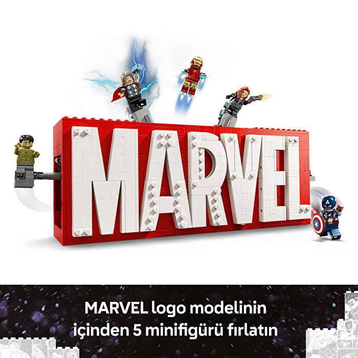 LEGO MARVEL Logosu ve Mini Figürleri 76313