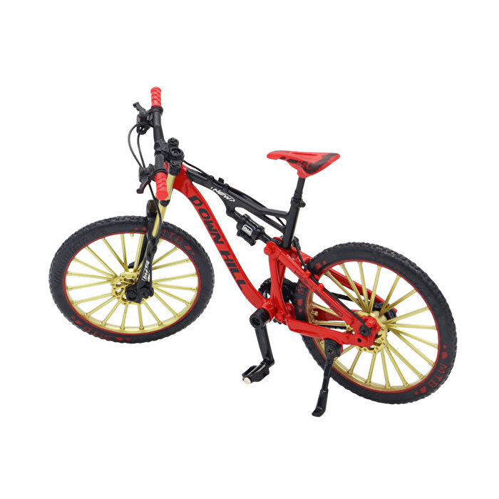 1:10 Die Cast 6A Siyah Dağ Bisikleti Kırmızı Sele