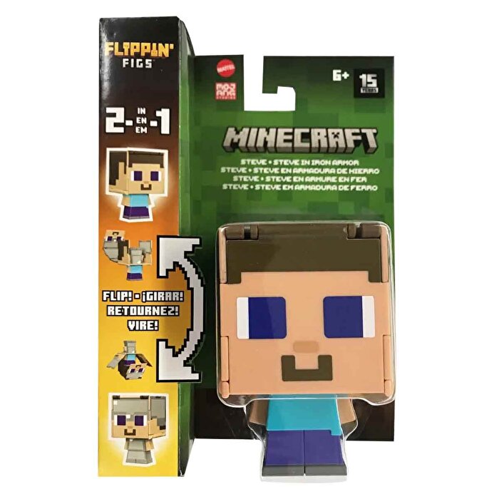 Minecraft Flipping Figs 2'si 1 Arada Figür Steve HTL44