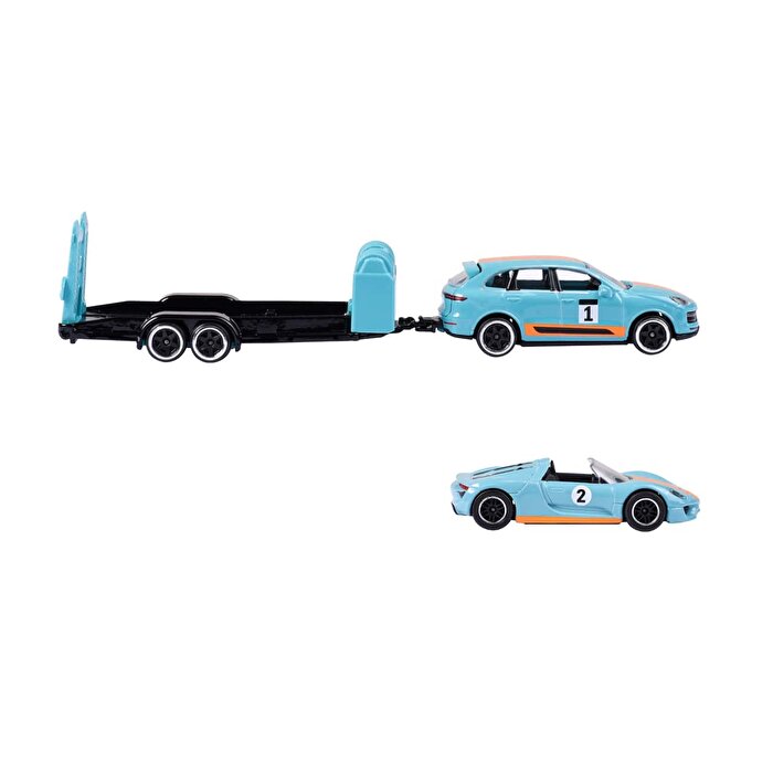 Porsche Deluxe Trailer 3’lü Set Porsche Cayenne Turbo S E-Hybrid + Porsche