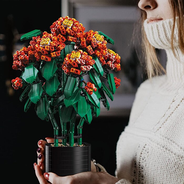 Mega Blok Çiçek Lantana (Çalı Minesi) 1615 Parça