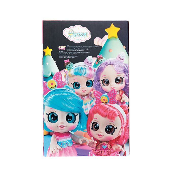 Roza Şeker Kız Pembe Etekli Fonksiyonlu Bebek