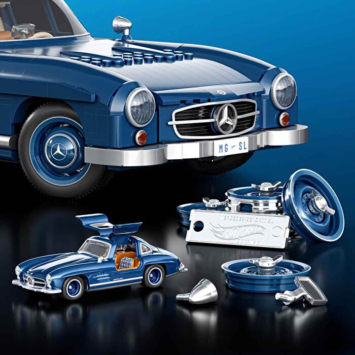 Hot Wheels Premium Serisi Mercedes Benz 300 SL Araba 1600 Parça HWW25
