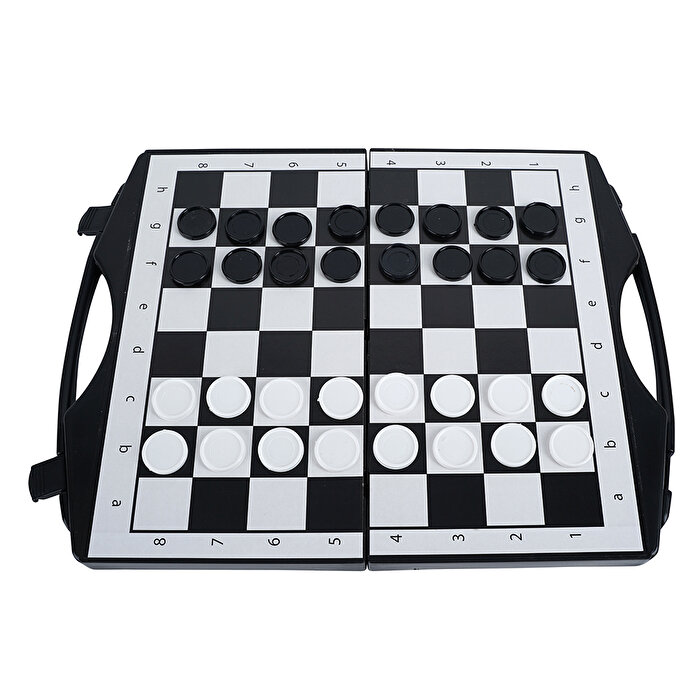 Çantalı 3’lü Dama Tavla ve Satranç Oyun Seti