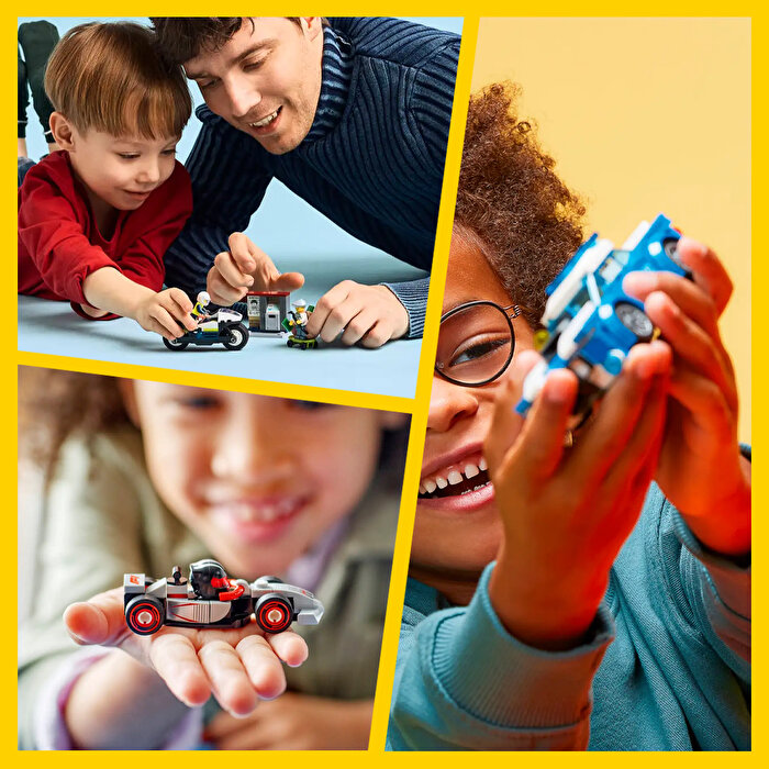 LEGO City Polis Macera 3’lü Özel Set Paket (Polis Araba + Polis Motosikletli Kovalamaca + Mini Formula Yarış Aracı)