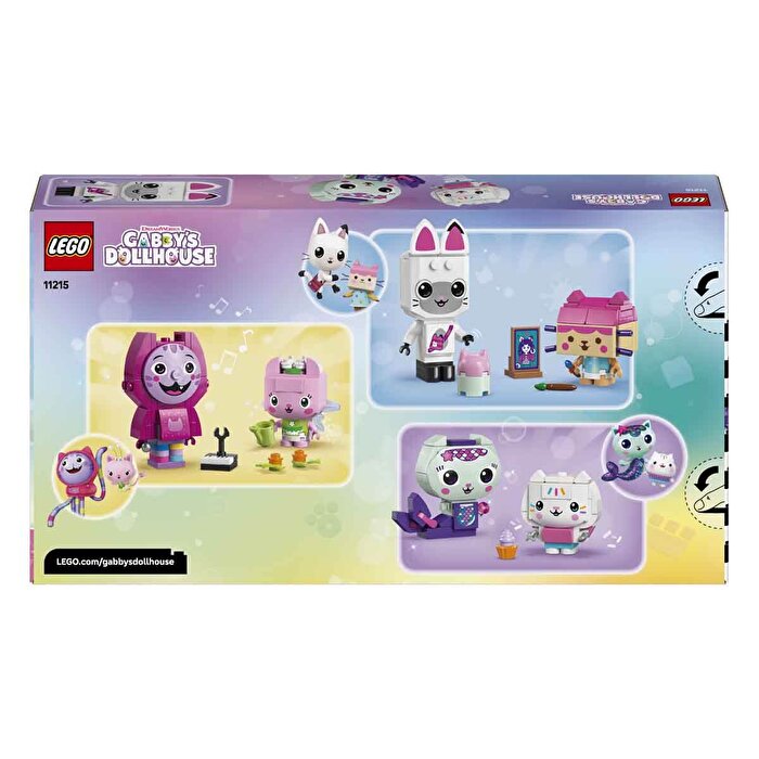 LEGO Gabby’s Dollhouse Gabby’nin Parçalarla İnşa Edilen Kedi Arkadaşları 11215