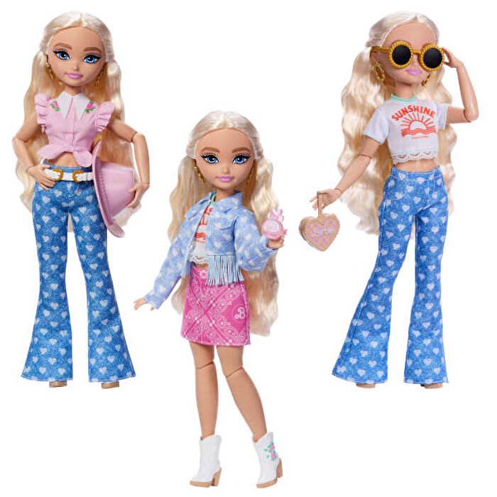 Barbie Dream Besties Festival Kombinleri Barbie Malibu Bebek ve Aksesuarları Seti JGH87
