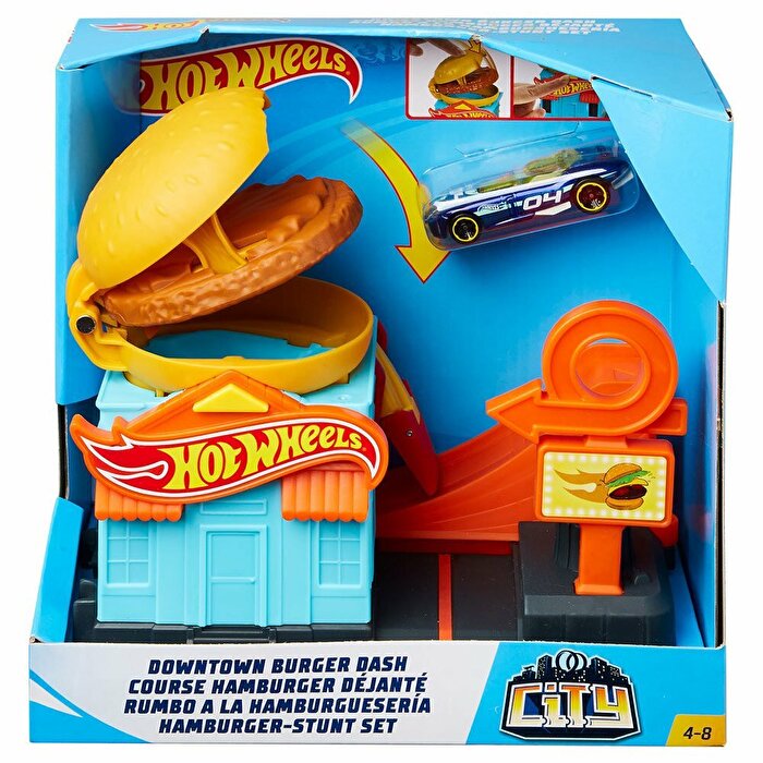 Hot Wheels Şehir Otoparkı Oyun Seti  Burger Dash GPD09