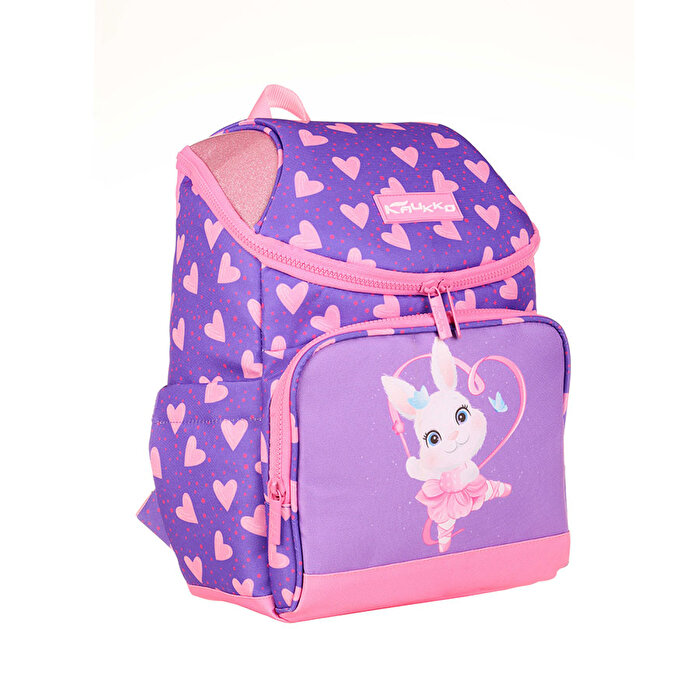 Kaukko Kids Sırt Çantası Cube Rabbit Mor Pembe