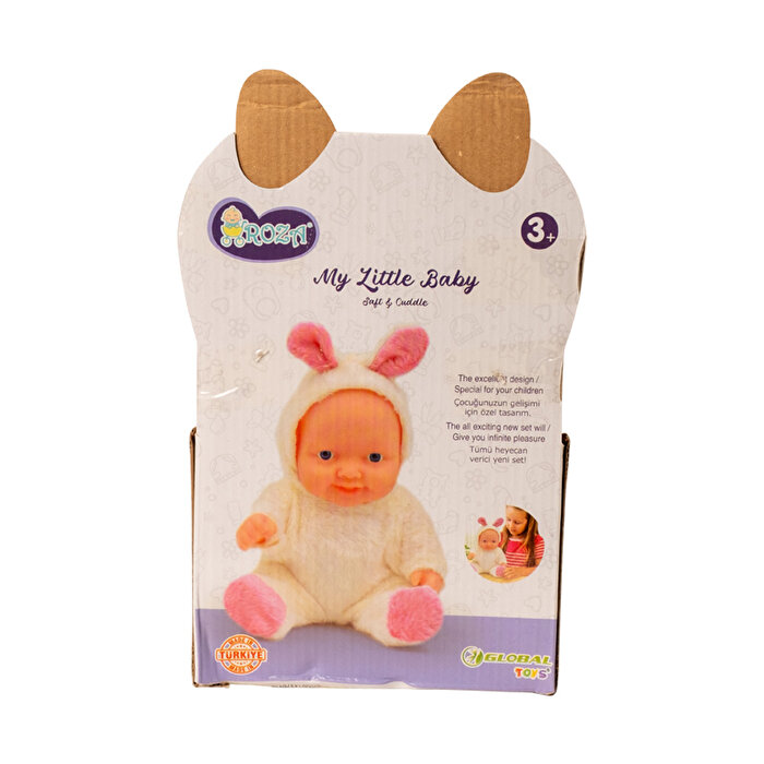 Tavşanlı Kostümlü Sesli Roza Et Bebek Kırmızı