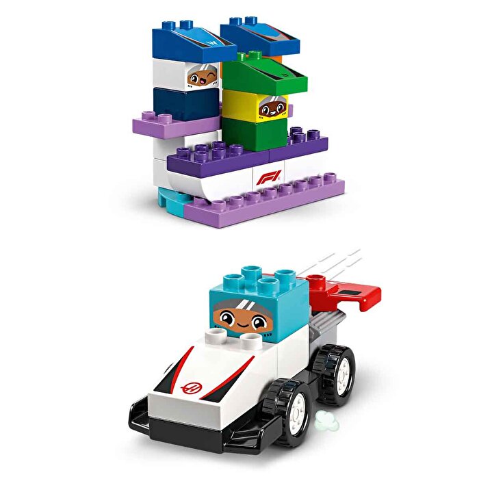 LEGO DUPLO Kasabası F1 Takımı Yarış Arabaları ve Sürücüler 10445
