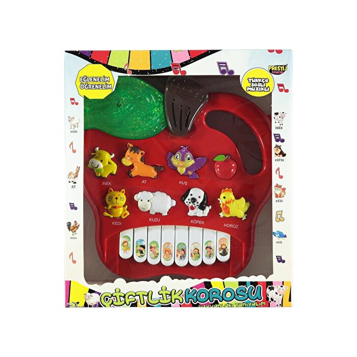 Kutulu Hayvanlı Pilli Elmalı Piyano Çiftlik Korosu