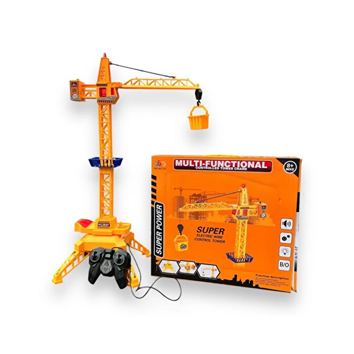 Sesli ve Işıklı Kablo Kumandalı Çok Fonksiyonlu Kule Vinç