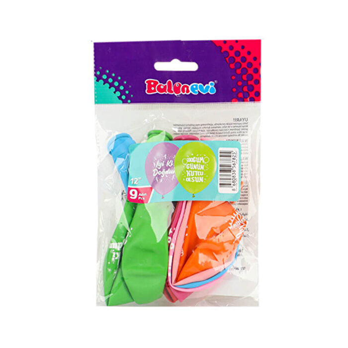 Doğum Günü Baskılı Balon 9’lu