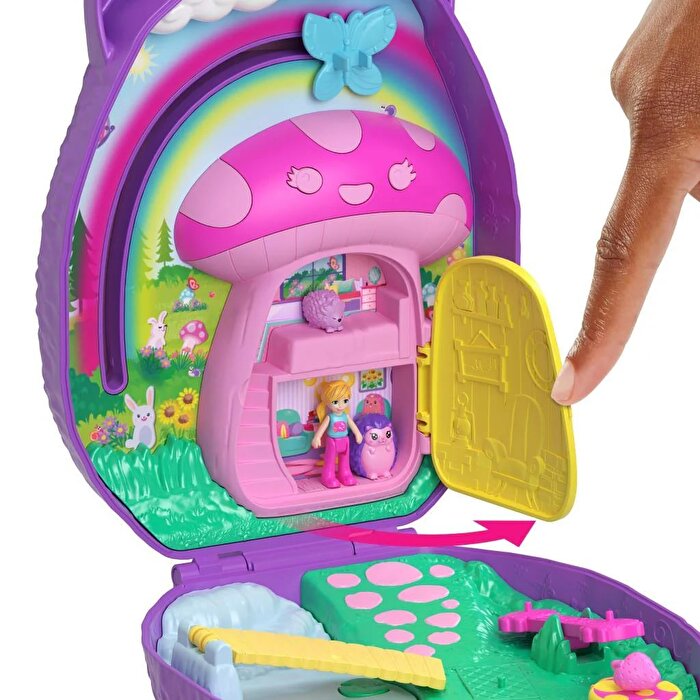 Polly Pocket Çanta Olabilen Micro Oyun Setleri Hedgehog Mom & Baby JBJ91