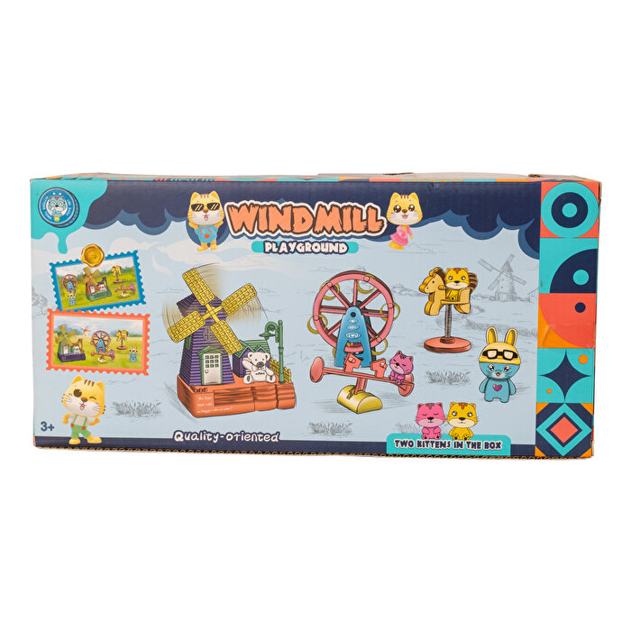 Sesli Işıklı Şehir Seti Mavi Kedili Lunapark Seti