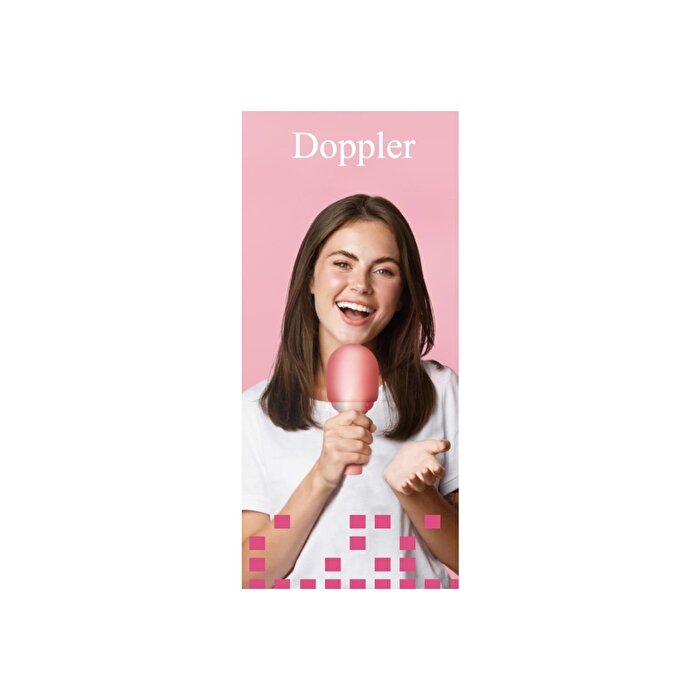 Doppler Rainbow Karaoke Pembe Mikrofon