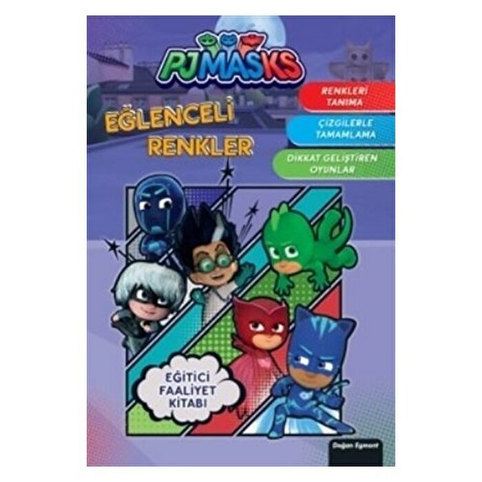 Pjmasks Eğlenceli Renkler Eğitici Faaliyet Kitabı
