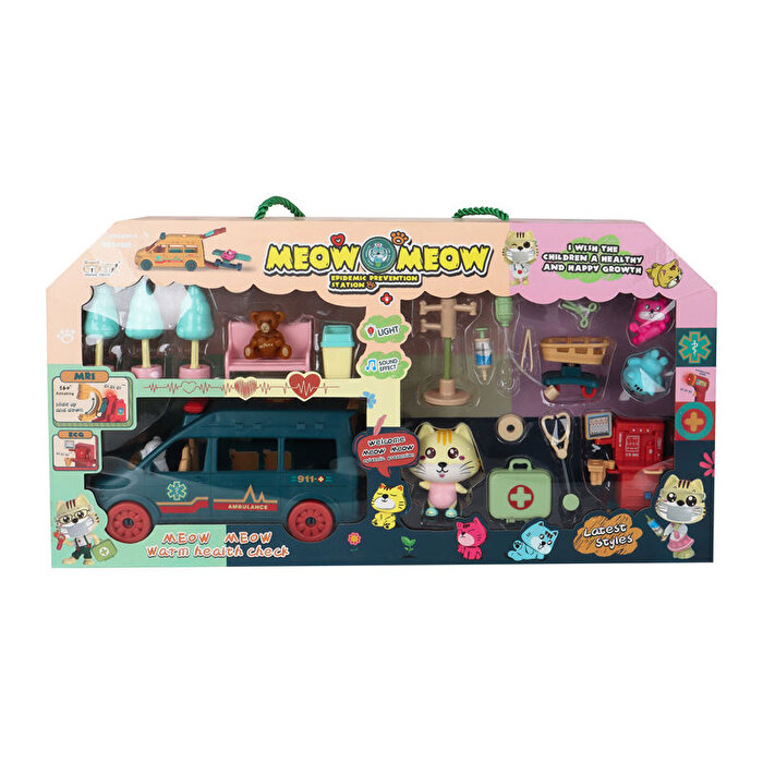 Meow Meow Yeşil Ambulans Oyun Seti