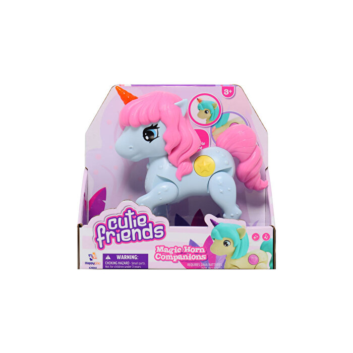 Cutie Friends Sesli ve Işıklı Unicorn Turuncu Boynuz