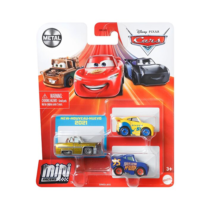 Cars Mini Karakter Arabalar Üçlü Paket GRW25