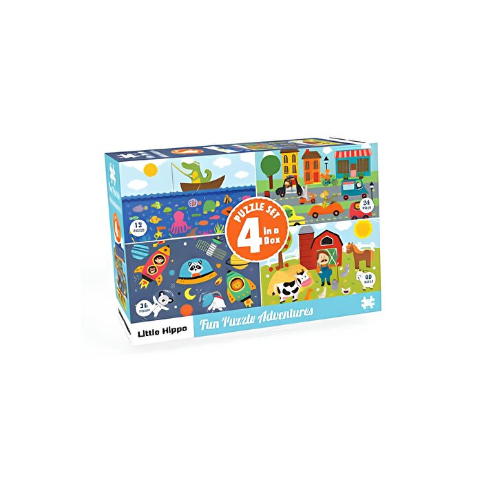 4'ü 1 Arada Puzzle Seti