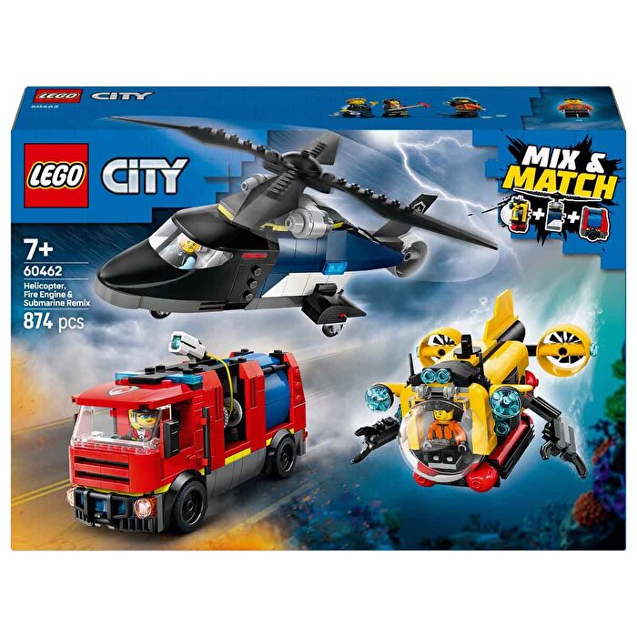 LEGO City Helikopter İtfaiye Kamyonu ve Denizaltı Karışımı 60462