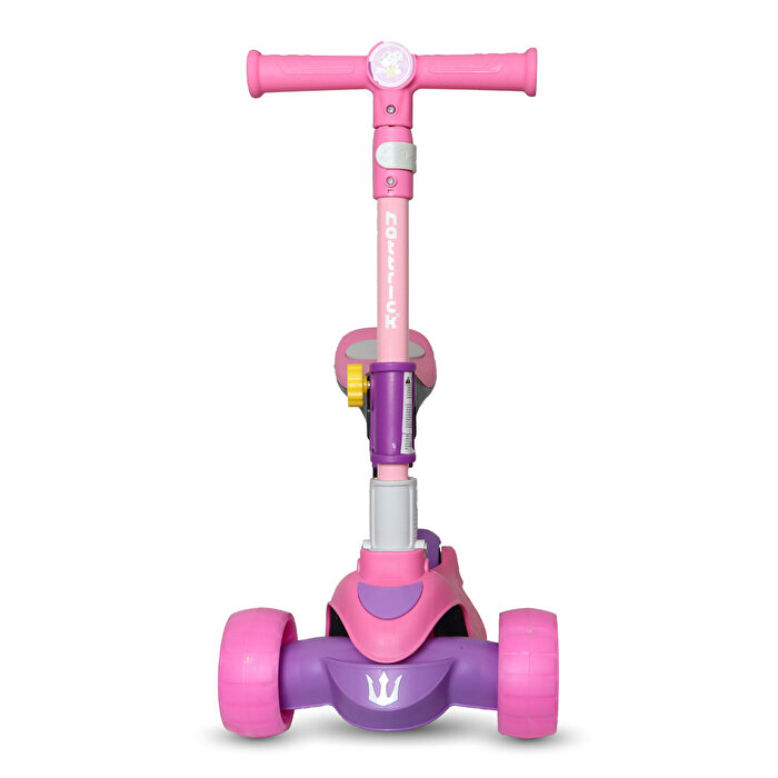 Hattrick Koltuklu Işıklı 3 Tekerlekli Pembe Scooter Scs140