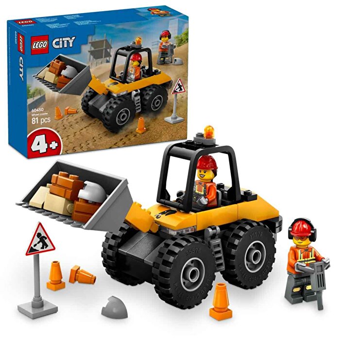 LEGO Sarı Tekerlekli İnşaat Yükleyicisi 60450