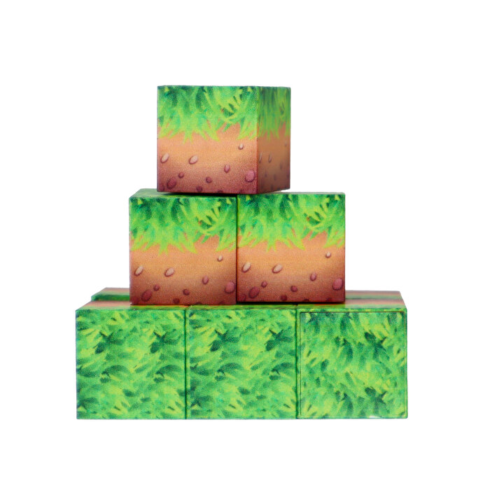 Magnivity Manyetik Bloklar Çimli Toprak Desenli Blok