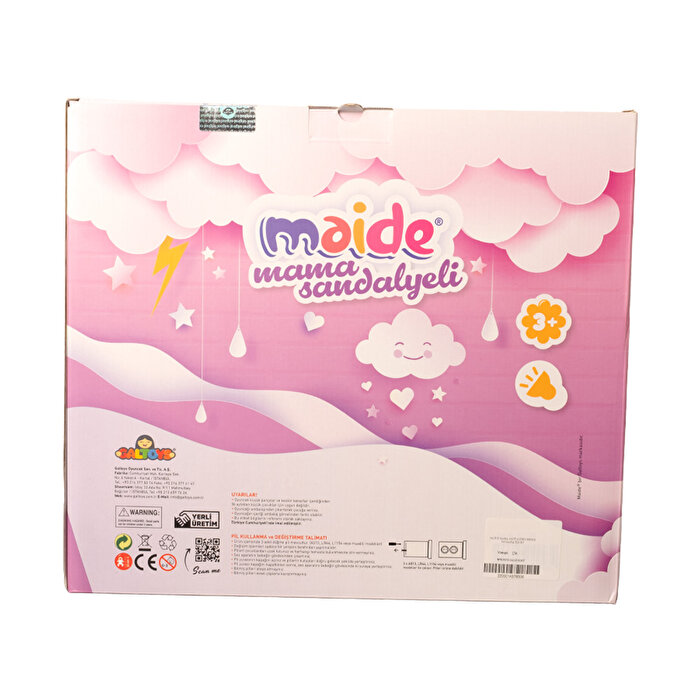 Konuşan Maide Bebek Mama Sandalyeli Oyun Seti Tavşanlı Tişörtlü