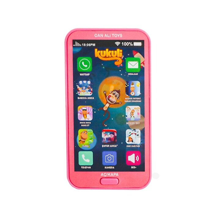 Kukuli̇ Oyuncak Telefon Pembe