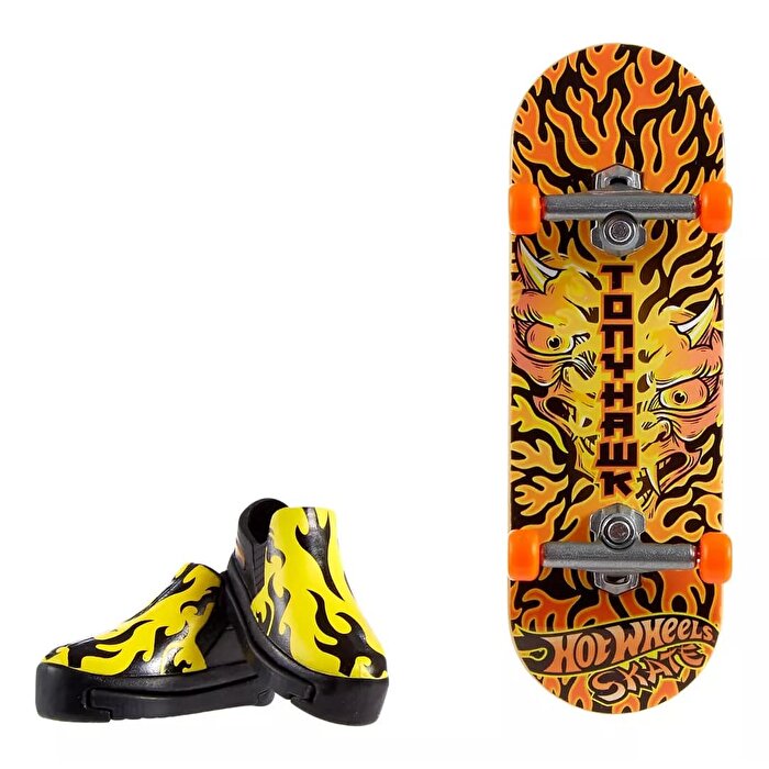 Hot Wheels Skate Parmak Kaykay ve Ayakkabı Paketleri Flame Thrower HVJ84