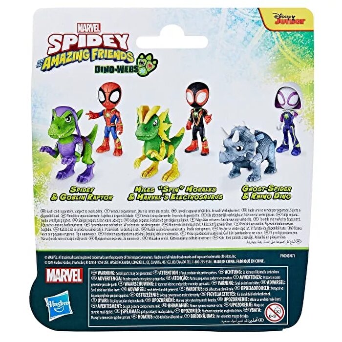 Spidey And His Amazing Friends Dino Webs Ghost-Spider ve Rhino Dino G0122