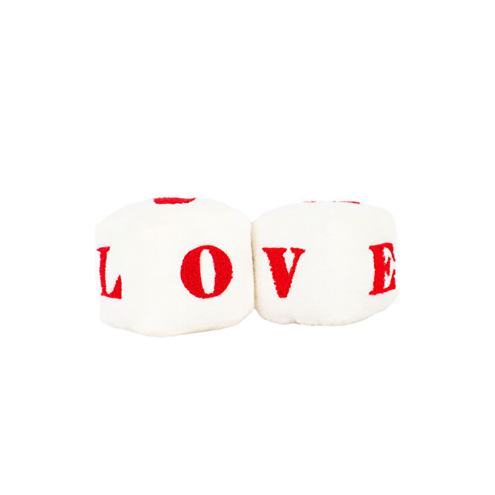 Love Yazılı Süs Küp Peluş 10 Cm