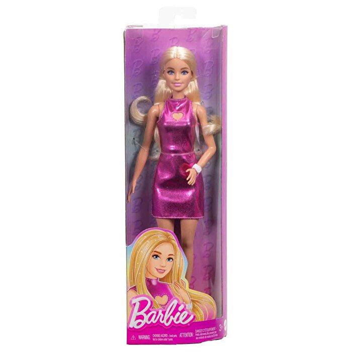 Barbie Büyüleyici Parti Bebekleri Metalik Pembe Elbiseli HYT88