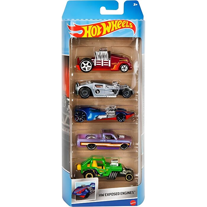 Hot Wheels Beşli Araba Seti Hw Exposed Engines HLY79