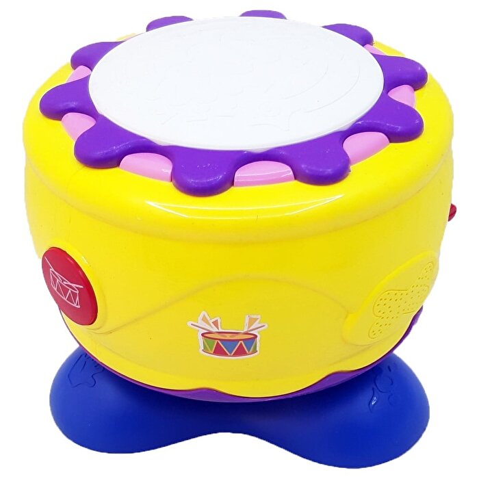 Pilli Işıklı Kaya Davul Sarı 16 Cm