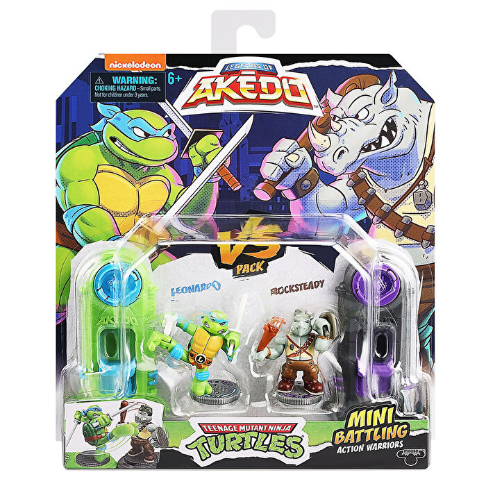 Akedo TMNT S1 2’li Paket 15241 Leonardo vs Rocksteady